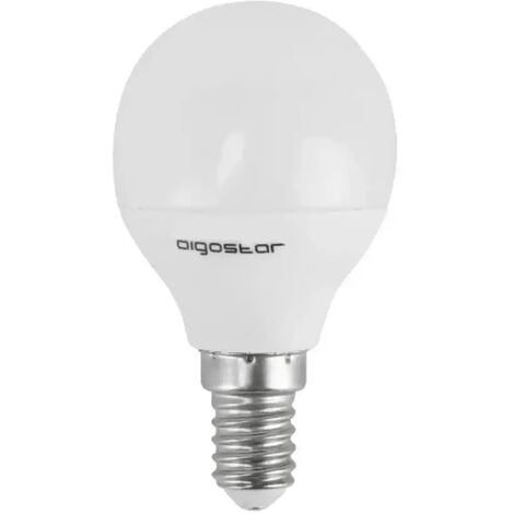 AIGOSTAR lampadina led miniglobo G45 E14 F 6 watt bianco freddo