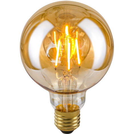 Lampadina LED E27 4W 400lm 2200K G95 ambra Italux