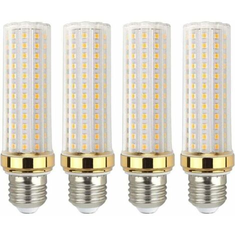 Lampadina LED E27 bianco caldo 20W, equivalente a lampada alogena E27 150W, lampadina LED E27 bianco caldo per garage/studio, confezione da 4,