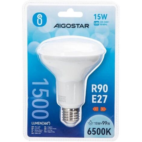 Lampadina Led E27 R90 a faretto 15W Bianco freddo 6400K Aigostar