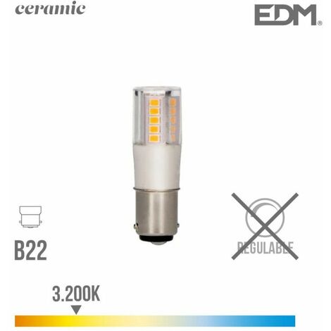 Lampadina LED EDM a Baionetta B15D 5.5W 650lm 3000K Luce Calda Ø18x57mm