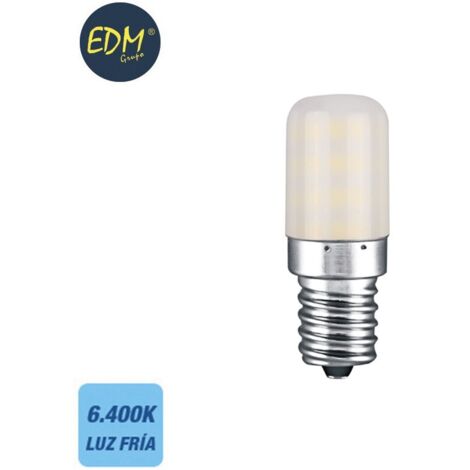 Lampadina LED EDM Calderone Tubolare E14 3W 250lm 6400K Luce Fredda Ø1.8x5.2cm