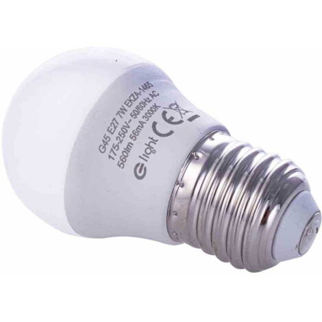 Lampadina LED Eko-Light 7W E27 3000K 560lm Opale Bianca