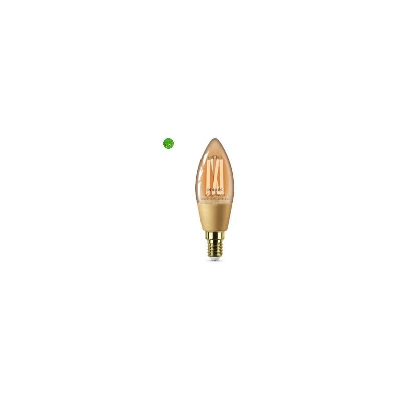 Image of Lampadina wiz Philips e14 4,5w(25w)filamento Ambra c35