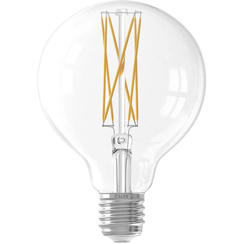 Image of Lampadina led filamento G125 vintage lampada globo E27 12W watt luce calda 2700K