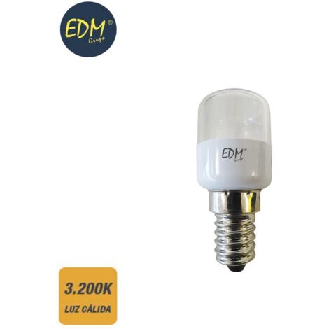 Lampadina led frigorifero tubolare e14 0,5w 55lm 3200k luce calda ø2,6x60cm EDM