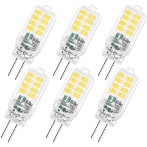 Lampadina LED G4 12V 3W, non dimmerabile, 16SMD 300LM Bianco freddo 6000K, equivalente a una lampadina alogena G4 da 25W, lampadina LED G4 per lampadari, illuminazione da giardino, illuminazione per m