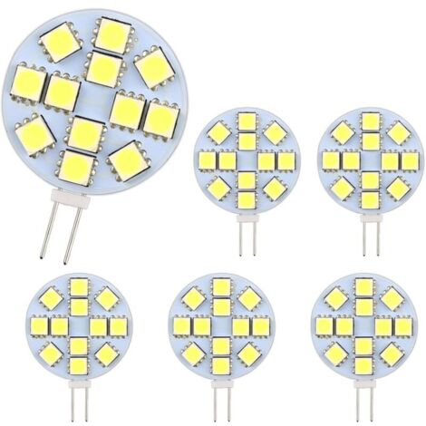 Lampadina LED G4 2W, AC/DC12-24V, 200LM Bianco caldo 3000K, 12x 5050SMD, equivalente a una lampadina alogena da 20W, non dimmerabile, lampadina LED rotonda G4 per illuminazione di mobili, illuminazion