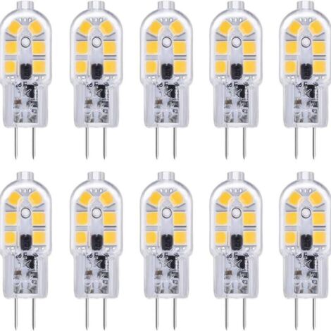 Lampadina LED G4 per cappa aspirante, 12V, 2W, bianco freddo 6000K, 200lm, doppio pin, equivalente alogena G4 - Generica