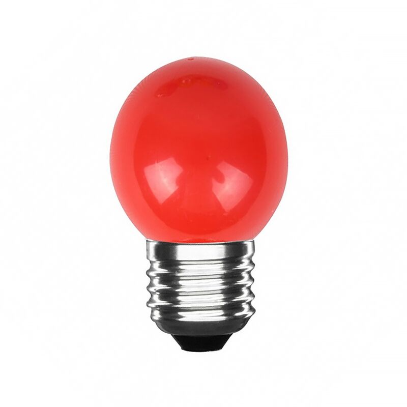 Lampadina Led E27 G45 a sfera 3W Rossa