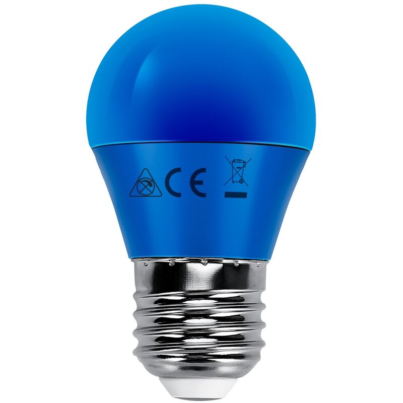 Aigostar - Lampadina Led E27 G45 a sfera 4W Blu