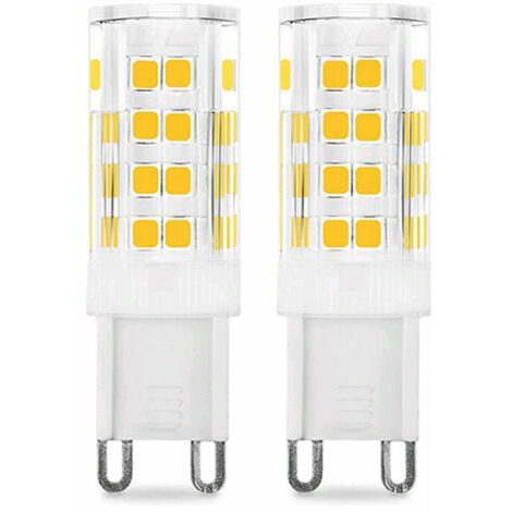 Lampadina LED G9 5W (equivalente a lampadine alogene da 50W), 450LM, 220V, bianco freddo 6000K, AC100-240V, NON dimmerabile, risparmio energetico, base in ceramica, base G9 standard, confezione da 6 [