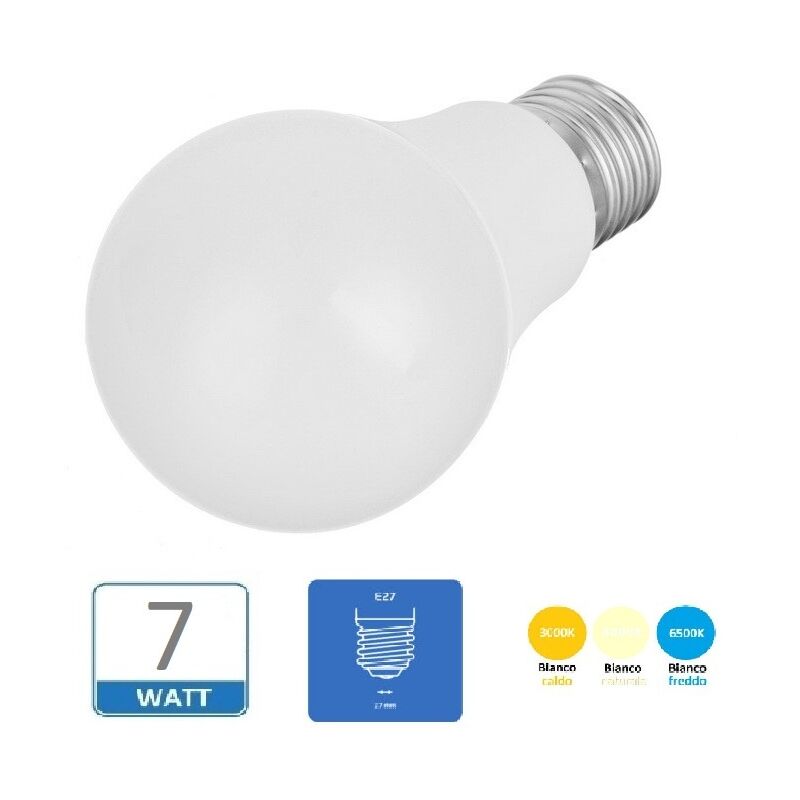 Image of Lampadina led globo E27 7w pallina sfera opaco luce calda naturale bianca fredda Naturale 4000k