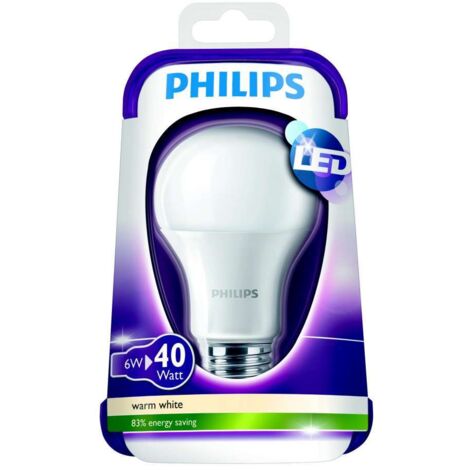 Lampadina led goccia philips 5,5 watt warm white 2700 k risparmio energetico