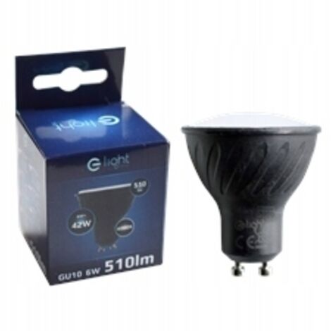 Lampadina LED GU10 6W 4000K nera Eko-Light EKZA268
