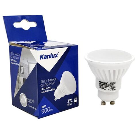 Lampadina LED GU10 9W 4000K 900lm bianco Kanlux 23414