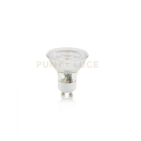 LAMPADINA LED GU10 VETRO BIANCO 5W, 345LUMEN, 2.200K-2.700K-3.000K D.5CM H. 5,3CM DIMMERABILE