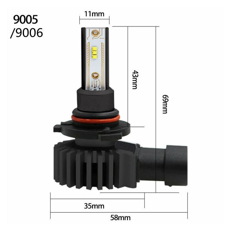 Lampadina LED HB3 9005, 38W 3800LM Faro bianco per...