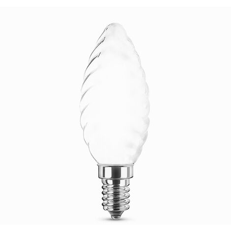 Lampadina Led Opaca a Filamento E14 C35 a tortiglione 4W Bianco neutro 4000K Novaline