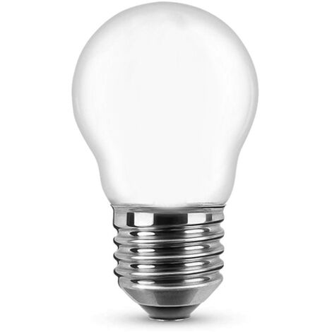 Lampadina Led Opaca a Filamento E14 G45 a sfera 4W Bianco neutro 4000K Novaline