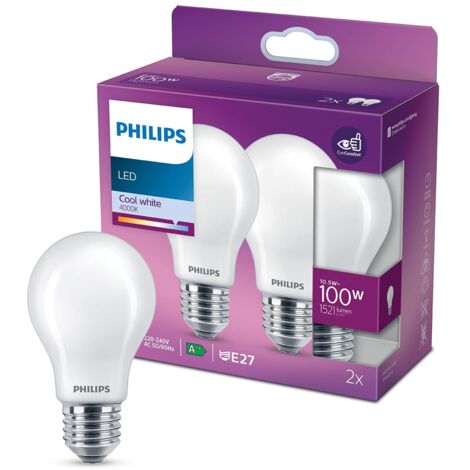 LAMPADINA LED PHILIPS GOCCIA VETRO SMERIGLIATO, 4000K, 2PZ