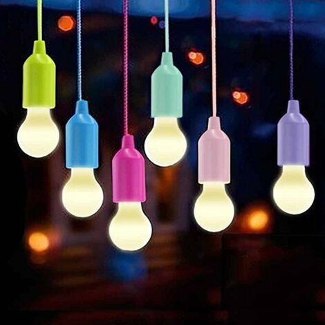 Lampadina led portatile Handy Lux Colours senza fili a batteria accensione a tiro antiurto vari colori