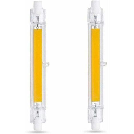 Lampadina LED R7S 118 mm 10 W bianco freddo 6000 K, 1000 LM, equivalente a lampada alogena R7S J118 80 W 100 W, dimmerabile, lampadina LED COB sottile R7S 118 mm per lampada da parete/lampada da terra
