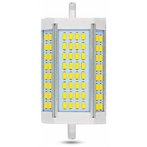 Lampadina LED R7S 118mm 30W dimmerabile, 3000lm, bianco freddo 6000K, equivalente a lampadina alogena R7S J118 200W 300W, luminosità di 200 gradi, lampada LED dimmerabile R7S 118mm per lampada da pare
