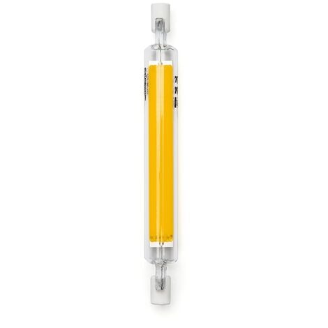 Lampadina Led R7S Lineare 118mm 9W COB in vetro Bianco caldo 3000K Aigostar