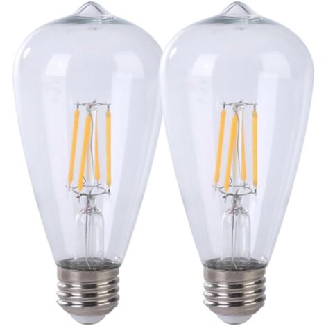 Lampadina LED Retro Edison ST64, 4W, bianco caldo 2700K, attacco E27 di medie dimensioni (10 pezzi)