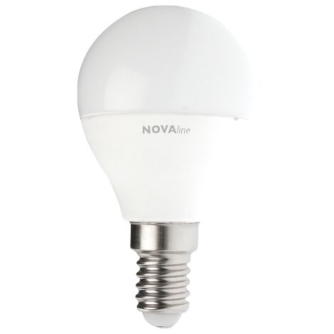 Lampadina Led Sfera 5,5 W  E14, Luce Fredda 6500 K NOVALINE
