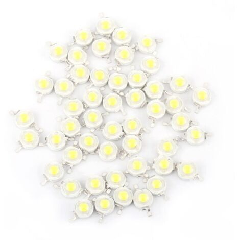 Lampadina LED SMD Eosnow da 1 W, 50 pezzi, alta potenza, bianco freddo, chip LED ad alta potenza per faretti domestici, bianco freddo