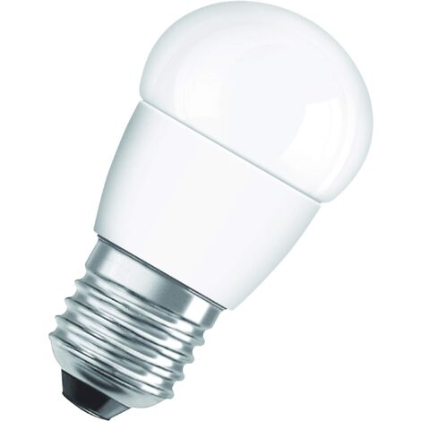 Lampadina LED smerigliata a sfera E27, 4,9W, bianco caldo.