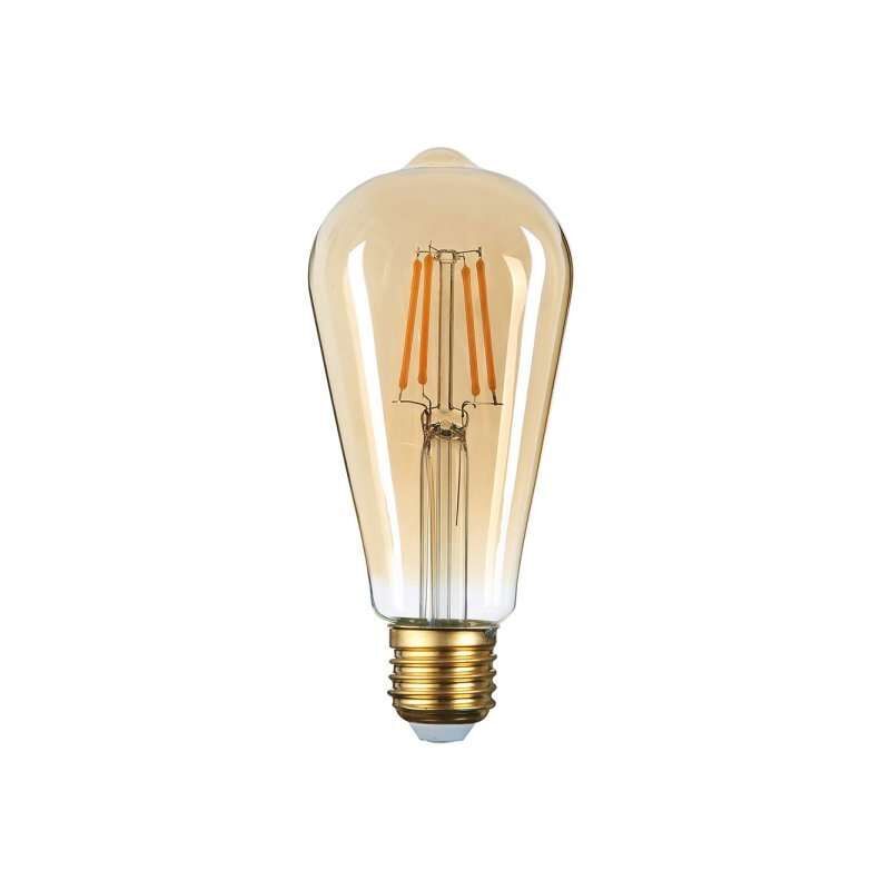 Optonica - Lampadina led ST64 filamento 8W vetro dorato dimmerabile E27 bianco molto caldo 2500K