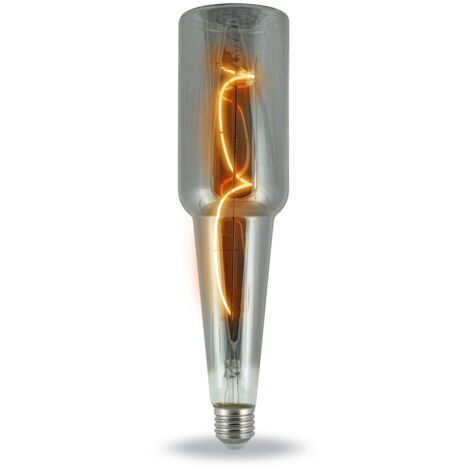 Lampadina Led Titanio Fumé a Filamento E27 B70 a Bottiglia 4W decorativa Bianco caldo 2200K Novaline