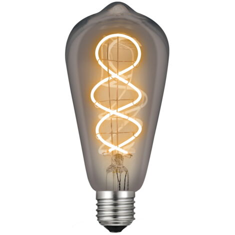 Lampadina Led Titanio Fumé a Filamento E27 ST64 6W decorativa Bianco caldo 2200K Novaline