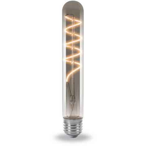 Lampadina Led Titanio Fumé a Filamento E27 T30 a Tubo 4W decorativa Bianco caldo 2200K Novaline