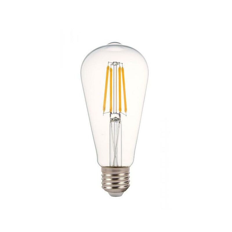 Image of Led lampadina - 4W filamento E27 clear cover ST64 luce bianco caldo dimmerabile 2700K - Luce calda