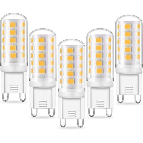 Lampadina LED TTIO G9 da 5 W, equivalente a 33 W o 40 W, alogena G9, 420 LM, mini lampada, bianco caldo 3000 K, senza sfarfallio, AC 220-240 V, non dimmerabile, confezione da 5 [classe energetica A+]