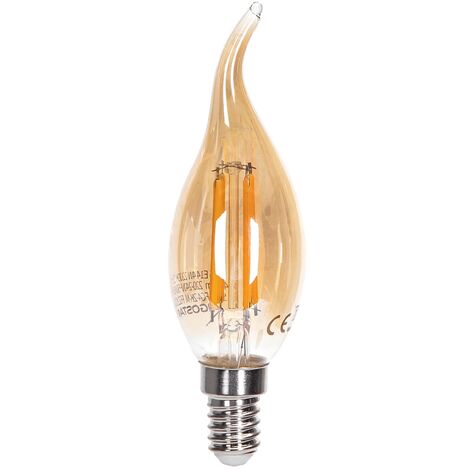 Lampadina Led Vintage a Filamento E14 CL35 a colpo di vento 4W Bianco caldo 2200K Aigostar