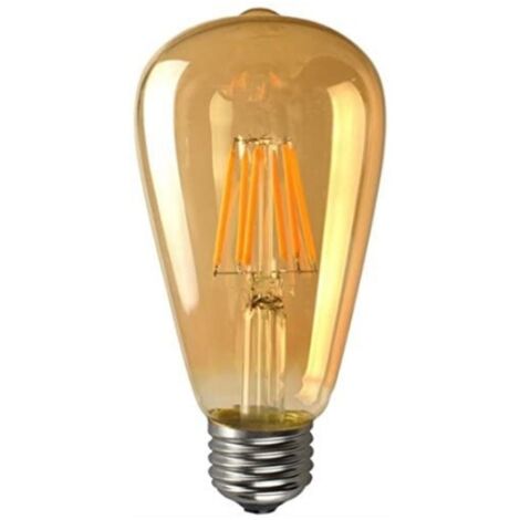 Lampadina LED vintage a filamento ST64 attacco E27 da 8w luce calda 2700K