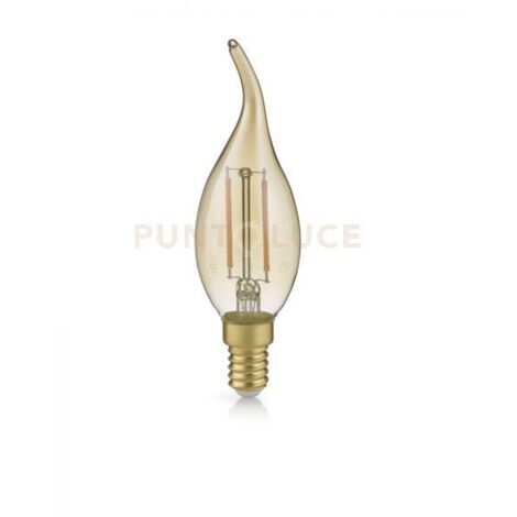 LAMPADINA LED WIRE CANDELA AMBRA 2W, 225LUMEN, 2.700K D.3,5CM H. 10,8CM ATTACCO E14