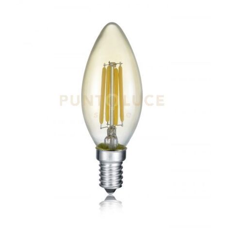 LAMPADINA LED WIRE OLIVA AMBRA INTENSITA' REGOLABILE CON INTERRUTTORE 4W, 400LUMEN, 2.700K D.3,5CM H. 9,8CM