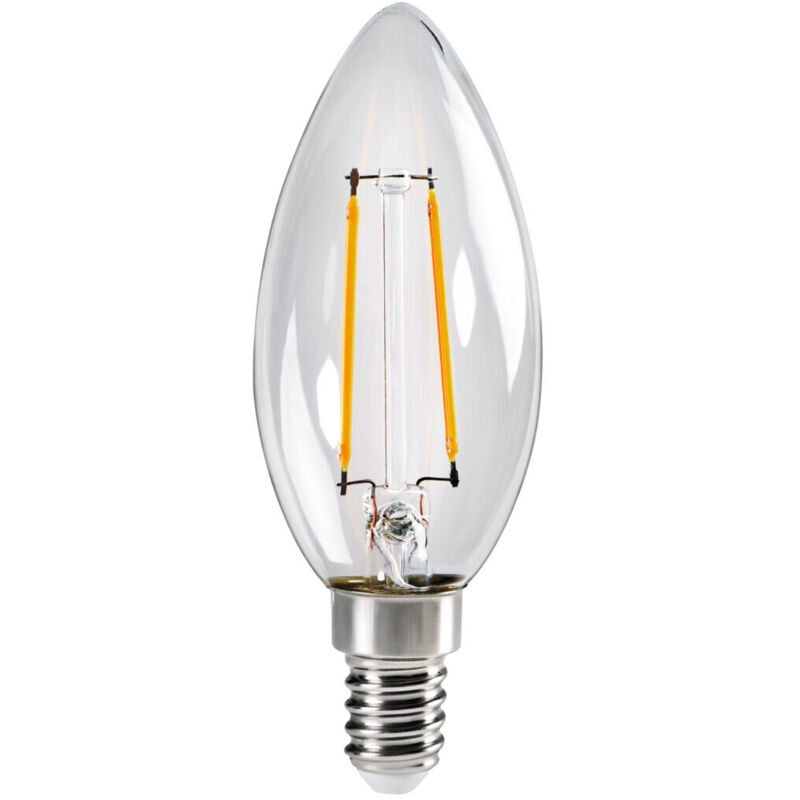 Lampada led Fiamma E14 – 2,5W – Bianco caldo – Vetro trasparente 320°