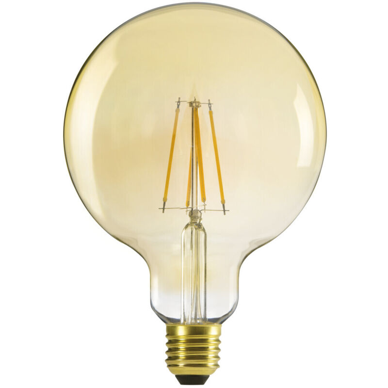 Ampola led Globe G125 – Amber – 7W E27 – Bianco caldo – Vetro decorativo