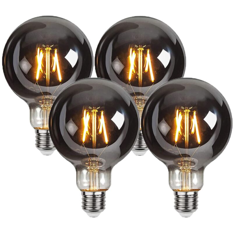 Image of Oihpaw - Lampadina LED,4 Pezzi Lampadina Vintage Edison E27 G95 4W Edison Lampadina,Luce Filamento Lampadina Luce Retrò Lampadine Lampadine