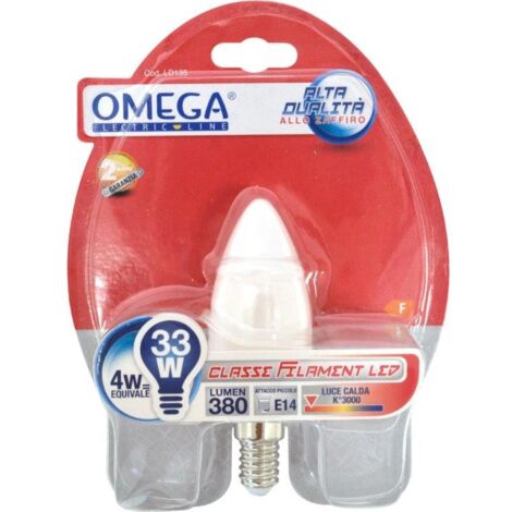LAMPADINA MILKY A CANDELA CON FILAMENTO 4W E27 3000K