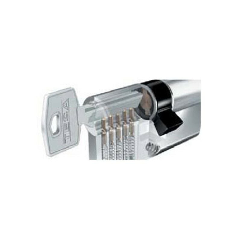 Image of Tesa - cilindro TE5 chiave in ottone chiave dentata 30-30 camma corta - 52003030L