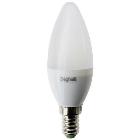 Lampadina Oliva Led Beghelli E14 - 700 Lumen - 7W  Lampadina Luce Naturale - 4000K