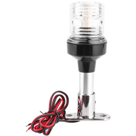 Lampadina per feste marine KIMISS DC12V-24V 5W Luce di segnalazione per vela di barca a 360 gradi Lampada di ancoraggio e poppa IP66 impermeabile (6 pollici:).